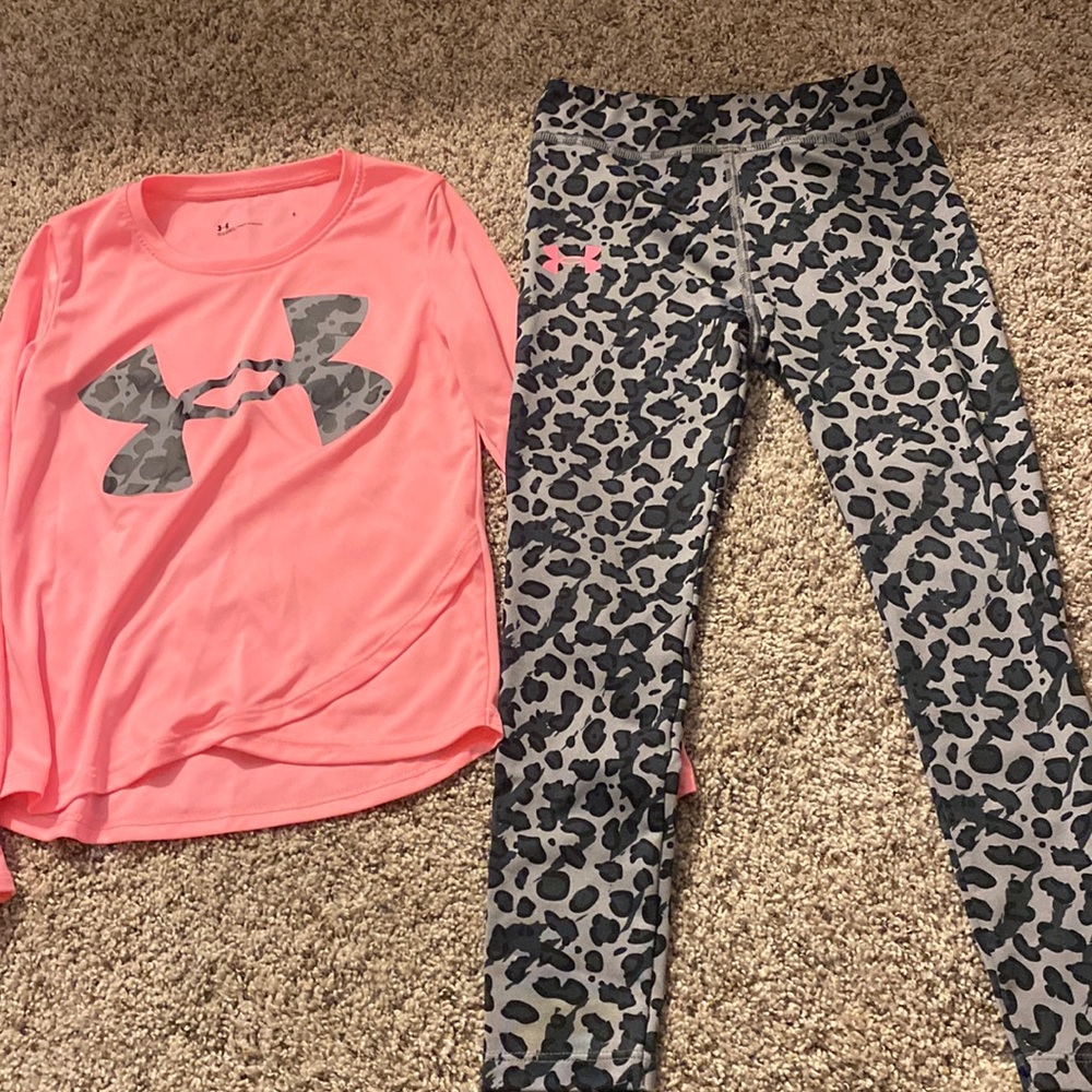 Girls Pink & Leopard Under Armour outfit
